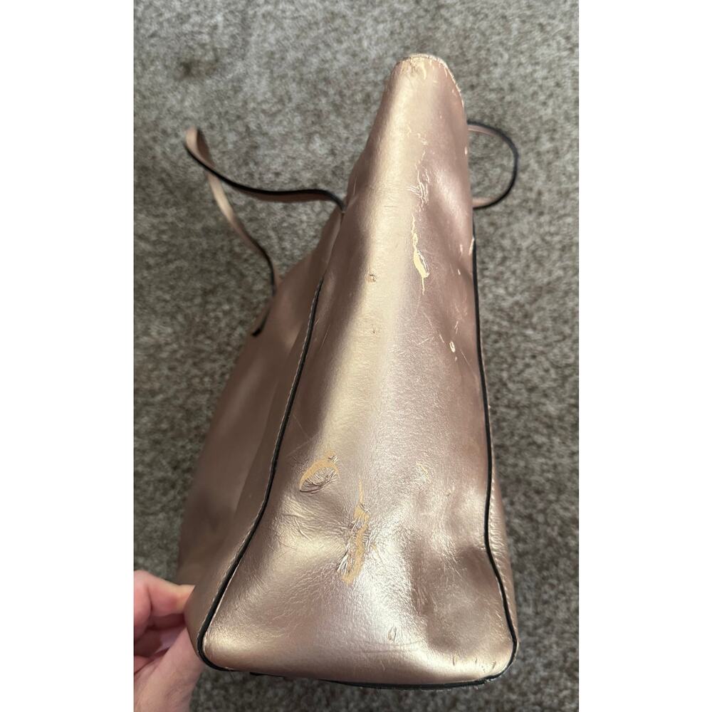 Kate Spade Metallic Rose Gold Tote‎ Bag Purse - Picture 5 of 7